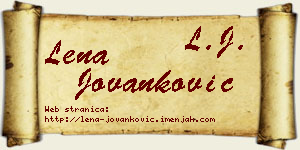 Lena Jovanković vizit kartica